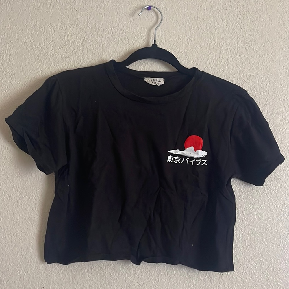 Black crop top Size XS